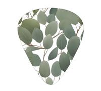 Eucalyptus Leaves Wzywhj Prints Abs Guitar Picks 12 Piece, Easy Grip Uke Picks For Your Bass, Ukulele, Acoustic Or Electric Guitar