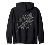 Eucalyptus Line Art Nature Lover Zip Hoodie