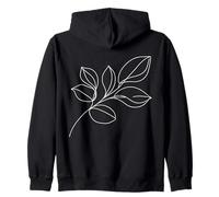 Eucalyptus Line Art Nature Lover Zip Hoodie