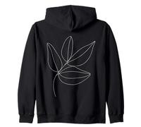 Eucalyptus Line Art Nature Lover Zip Hoodie