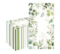 Eucalyptus Napkins 100Pcs Greenery Paper Napkins Disposable Decorative Green Leaf Napkins Cocktail Napkins Dinner Hand Napkin Guest Hand Towels for Spring Birthday Baby Shower Wedding Party Supplies