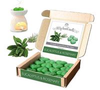 Eucalyptus Rosemary Wax Melts - 16 x 5g Strong Eucalyptus Rosemary Fragrance Wax Melts in an Elegant Presentation Gift Box Spotless Leopard Birthday Gift - Made in UK