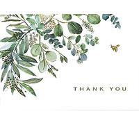 Eucalyptus Thank You Note Cards (14 Cards, 15 Self-sealing envelopes)