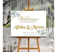 Eucalyptus Wedding Welcome Sign, A1, A2, A3 or A4, Botanical Wedding Sign, Minimalist Wedding, Modern Greenery Sign, Printed Wedding Sign