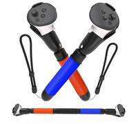 EUCARLOS Long Arms for Gorilla Tag, 3-in-1 Extensions Grips for Meta Quest 3 Controller Accessories, Dual Handles Grips Compatible with Oculus Quest 3 VR Games Sticks for Beat Saber