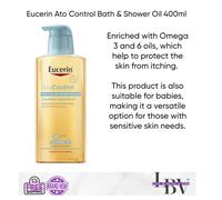 Eucerin Ato Control Bath & Shower Oil 400ml Helps Sensitive Irritated Skin SALE