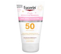 Eucerin, Baby, Sensitive Mineral Sunscreen Lotion, SPF 50, Fragrance Free, 4 fl oz (118 ml)