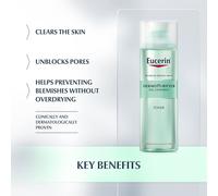 Eucerin Dermo Purifyer Toner 200ml Face Toner for Oily and Acne-Prone Skin