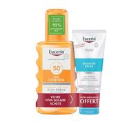Eucerin Sun Protection Oil Control Sun Spray Transparent SPF50+ 200ml + Sensitive Relief After-Sun Cream-Gel 50ml Free