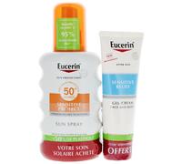 Eucerin Sun Protection Sensitive Protect Sun Spray SPF50+ 200 ml + Relief After-Sun Cream-Gel 50 ml Free of Charge
