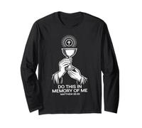 Eucharist Chalice Matthew 26:28 Christian Communion Long Sleeve T-Shirt