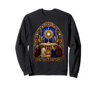 Eucharistic Adoration Gothic Cathedral Mosaic Artwork Art Sweatshirt