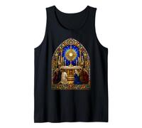 Eucharistic Adoration Gothic Cathedral Mosaic Artwork Art Tank Top