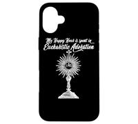 Eucharistic Adoration Miracles Minister Prayers Happy Hour Case for iPhone 16 Plus