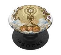 Eucharistic Adoration of the Holy Sacrament Vintage Catholic PopSockets Adhesive PopGrip