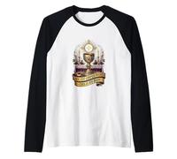 Eucharistic Adoration Traditional Latin Mass Catholic Raglan Baseball Tee