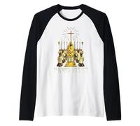 Eucharistic Consecration Traditional Latin Mass Catholic Raglan Baseball Tee