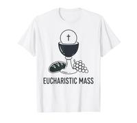 Eucharistic Mass Chalice Host Catholic Communion Value Graphic T-Shirt, Men, White, S