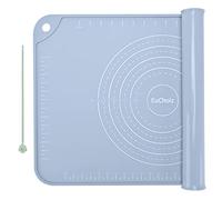EuChoiz Silicone Pastry Mat 28"*20" Extra Thick Non Stick Baking Mat Food Grade Silicone Dough Rolling Bake Mat with Edge Heightening Blue