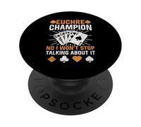 Euchre Champion No Won't Stop Talking About It Euchre Lover PopSockets Adhesive PopGrip