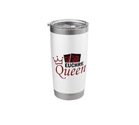 Euchre Design for Card Game Player - Euchre Queen Stainless Steel Insulated Tumbler