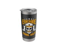 Euchre Going Solo Loves Card Games Playing Cards Euchre Stainless Steel Insulated Tumbler