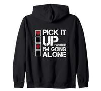 Euchre Partner Pick It Up I'm Going Alone Zip Hoodie