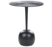 Beliani Side Table EUCLA Metal Black, Black