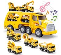 EUCOCO Children's Toy from 2 3 4 5 6 Years, Truck Toy from 2-6 Years Gift Boy 2-6 Years Construction Site Vehicles Children Birthday Gift Boy Car Transporter Toy