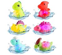 EUCOCO Dinosaur Toys for 1-5 Year Olds, Light Up Bath Toys for Boys & Girls