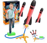 EUCOCO Toy Rocket Launcher Kit, 3-8 Years, Multicoloured, Space Themed, 4 Foam Rockets, 28.8cm x 1.6cm x 7.5cm, Unisex, No Batteries Required