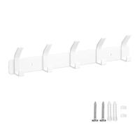 Eucomir Coat Hooks Wall Mounted Coat Hook Door Hanger Self-Adhesive Door Hooks for Living Room,Kitchen,Bathroom Etc(Pearl White)