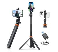 Eucos 62" Phone Tripod - Solidest Tripod for iPhone with Remote | Selfie Stick Tripod, Extendable Phone Tripod Stand & Travel Tripod, Cell Phone Tripod Compatible with iPhone/Android
