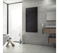 Eucotherm Glass Infrared Slim Panel Radiator 600 x 1200mm Black