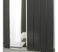 Eucotherm Mars Mirror Flat Panel Radiator 1800 x 595mm Anthracite