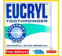 Eucryl Smokers Tooth Powder - Freshmint Flavor, 50g Pack of 6 for Bright Smiles