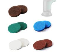 Eucteje Pack of 10 Cleaning Pads Accessory Set Compatible with Bosch Home and Garden 6033 Battery Cleaning Brush UniversalBrush (2 x Melamine Foam Pads, 2 x Kitchen Pads, 2 x Microfibre Pads, 4 x High