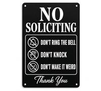 EudaBlos Funny No Soliciting Sign for House, 8 x 12 Aluminum Sign