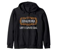 Eudaimonia Vintage Stoicism Zip Hoodie