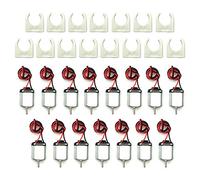 EUDAX 15 Pcs Rectangular Dc Motor Mini Electric Motor 1.5-3V 24000Rpm With 9.8" Lead Wires With Motor Mounting Bracket Holder For Diy Toys