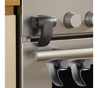 EUDEMON 1 Pack Oven Lock,Baby Proofing Oven Door Lock, Child Safety Oven Front Lock, Easy to Install & Use no Tools Need or Drill (Black, 2 Pack)