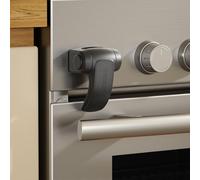 EUDEMON 1 Pack Oven Lock,Baby Proofing Oven Door Lock, Child Safety Oven Front Lock, Easy to Install & Use no Tools Need or Drill (Black)