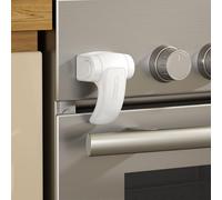 EUDEMON 1 Pack Oven Lock,Baby Proofing Oven Door Lock, Child Safety Oven Front Lock, Easy to Install & Use no Tools Need or Drill (White)