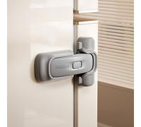 EUDEMON 1 Pack Refrigerator Lock, Child Proof Fridge & Freezer Lock for Kids & Toddlers, Easy to Install,no Tool Need or Drill (Grey, 1 Pack)