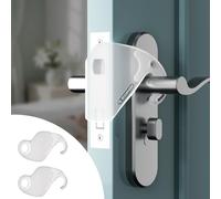 EUDEMON 2 Pack Child Proof Door Silencer, Quiet Close Cushion Pads for Noise Reduction, Baby Door Latch Cover Closer Prevent Slamming, Easy to Use (Transparent)