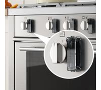 EUDEMON 5 Pack Baby Safety Gas Stove Knob Locks,Childproof Lock for Big,Small Knobs,Eay to Install & Use (Black)