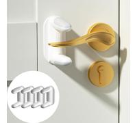 EUDEMON Childproof Door Lever Lock, Baby Safety Door Handle Lock, Door Lock Latch for Children & Pets, Easy to Install, No Tools Need or Drill (Gen 3-4 Pack)