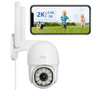 eudic 4MP 2K Security Camera Outdoor, 2.4G/5G WiFi Wired,SD/Cloud Storage CCTV Camera with Pan-Tilt 360° View, 20M Infrared/Color Night Vision, Motion Detection & Auto Track, 2 Way Audio (1 Pack)