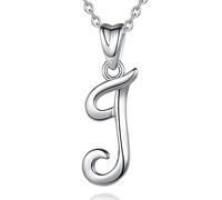 EUDORA 26 Alphabet Necklace 925 Sterling Silver Initial Letter Personalised Pendant Necklaces Gifts for Women Ladies Girls Mother's day,18inch Chain