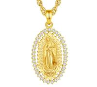 EUDORA Harmony Ball 925 Sterling Silver Archangels Necklace for Women Men, Saint Christopher Medal St Michael Virgin Mary St Benedict Pendant Original Protection Amulet Jewelry Gift, 22"+2"